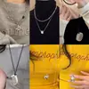 Dulce y Fresco Collar de Corazón de Lava para Mujer, Cadena de Suéter con Diseño de Nicho de Moda, Cadena de Suéter Versátil y Única para Hombre