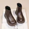Botas de Invierno para Niñas 2026 Nuevas Botas Cortas Infantiles para Niñas, Botas de Piel para Niños Mayores, Estilo Británico Botas de Princesa Modernas