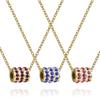 Joyería de acero de titanio galvanizado de comercio exterior europeo y americano que no se decolora, colgante de cintura para hombre pequeño, collar de acero inoxidable con diamantes para amantes