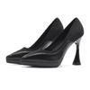 107-8 Zapatos de Dama de Honor Sexy de Color Sólido para Mujer, Tacones de Aguja con Punta Fina, Tacones Altos con Plataforma Impermeables para Mujer, Pies que No se Cansan, Zapatos de Salón Cosidos para Mujer