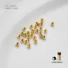 Cuentas Espaciadoras Chapadas en Oro Real de 18 Quilates Cuentas Sueltas Color que se Conserva Brillantes Cuentas Redondas Cuentas Doradas Material para Pulsera de Abalorios Hecha a Mano DIY Accesorios para Collares