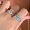 Anillo de Plata de Ley S925 con Ocho Corazones y Ocho Flechas de Moissanita, Clásico y Moderno, Anillo de Compromiso de Lujo, Joyería de Lujo Ligero y de Gama Alta