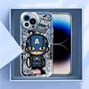 Capa de Celular Homem-Aranha Desenho Animado Adequada para Apple 17Promax Fofa Apple 16Pro Cobertura Total 15 Transparente 14 Macia