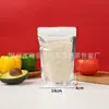 Bolsas tipo doy-pack aluminizadas con cierre transparente, bolsas autosellables para nueces, frutas secas, té de flores, snacks y empaque de alimentos, en stock