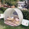 Corea del Sur misma tienda de campaña exterior de apertura con un solo clic espacio grande a prueba de sol a prueba de sol cobertizo de juegos para jardín y patio