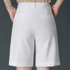 No. 48 Nylon de Seda de Hielo Casual Pantalones Cortos Blancos Verano Nuevos Pantalones de Pierna Ancha Pantalones Medianos Delgados Pantalones de Cuatro-Cinco Puntos
