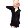Descanso para el Té Estilo Francés Hepburn Vestido Negro Pequeño Otoño e Invierno Nuevo Pura Deseo Dulce Picante Vestido con Escote en V Falda Corta Fruncida y Mangas Largas para Mujer