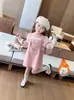 Suéter con Falda Kuromi para Niñas con Terciopelo Plus Nuevo Estilo Infantil 2025 Vestido para Bebé Niña Otoño e Invierno Vestido de Princesa