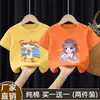 Camiseta de Verano para Niñas 2025 Nuevo Estilo Estilo Infantil Estilo Coreano Camiseta de Verano de Manga Corta para Niñas Algodón Puro t Top Holgado