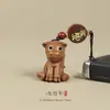 Madera de Durazno Doce Signos del Zodiaco Oveja, Caballo, Cerdo, Mono Llavero Colgante para Coche para Hombres y Mujeres, Amuleto de Llave del Año Zodiacal, Cadena para Teléfono