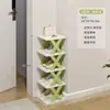 Zapatero de plástico para habitaciones de alquiler en dormitorios, conveniente, sin clavos, zapatero de almacenamiento multicapa, estante de almacenamiento para entrada que ahorra espacio