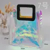 Bolsa de compras PVC laser cor mágica Bolsa transparente TPU bolsa de presente bolsa de gelatina fashion bolsa laser à prova d'água personalizada