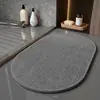 Alfombrilla de baño tejida de lino de color liso, alfombrilla simple absorbente de agua antideslizante para inodoro, alfombrilla de suelo de lino resistente a la suciedad
