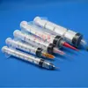 Máquina dispensadora de espiral jeringa tinta líquido jeringa de empuje manual boquilla de aguja tubo de aguja consumibles experimentales accesorios