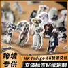 Pegatinas 3D personalizadas, etiquetas autoadhesivas, pegatinas transparentes de pie, impresión de pegatinas autoadhesivas 3D de lindos gatos y perros mascotas