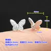 Prata Esterlina S925 Banhada a Ouro Fivela Botão Borboleta Exquisita Corda de Mão Trançada Pulseira Colar Acessórios DIY Feitos à Mão