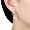 Aretes Chapados en Plata Estilo Coreano para Mujer, Aretes Dulces de Perla de Concha Japonesa y Coreana, Aretes Cortos Simples, Aretes, Envío Directo