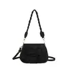 Bolso de Silla de Mano Moderno y Lujoso para Mujer Otoño 2025 Nueva Moda Fruncido con Lazo Bolso de Hombro Único Cruzado de Moda