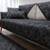 Almofada de Sofá Chenille Preto Puro para Todas as Estações Escandinava Simples Moderna Capa de Sofá Almofada de Sofá Preta