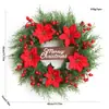 Corona de Navidad de 50 cm Decoraciones Navideñas Enredadera de Navidad de 2.7 m Decoración de Puerta Colgante de Puerta Colgante de Pared Círculo de Navidad de 60 cm