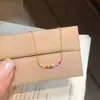 Collar de Plata de Ley S925 con Circonita de Colores Pavimentada de Sonrisa para Mujer Estilo Vintage Japonés Diseño de Nicho de Alta Gama Cadena para Clavícula Más Vendida