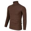 Camisa básica de cuello alto para hombre de otoño e invierno, camiseta ajustada de manga larga para jóvenes, ropa interior de color sólido para hombre, ropa de otoño de moda