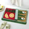 Tapete Absorvente Irregular Fofo para Banheiro Tapete Geométrico Abstrato para Porta de Vaso Sanitário Tapete Decorativo para Vestiário Guarda-roupa