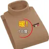 Camiseta Térmica de Cuello Alto para Hombre Otoño e Invierno, Camiseta Térmica de Manga Larga para Hombre con Forro Polar, Ropa Interior Térmica Engrosada, Doble Cara de Polar