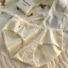 Algodón de Bebé Grado A Ropa Interior de Algodón Puro para Mujer Algodón Puro Antibacteriano Grado 7A Entrepierna Cintura Media Sin Costuras Ropa Interior para Niñas Cómoda y Transpirable