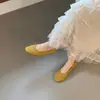 Estilo Coreano Sapatilhas Delicadas de Fada com Bico Baixo para Mulheres 2026 Novo Estilo Estilo Festa Sapatilhas de Camurça Sapatos de Vovó