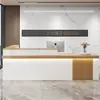 Balcão de Bar de Canto Estilo Chinês, Balcão de Caixa Registradora, Balcão de Recepção Frontal de Empresa, Balcão Comercial para Loja de Roupas, Balcão Pequeno, Mesa de Escritório