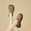 Zapatos de nicho de primavera de doble uso de alta gama retro de suela gruesa para pies Bucken, nuevos 2025 de meter, cómodos, perezosos, súper suaves, de caña alta