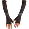 Luvas Femininas Sem Dedos Estendidas de Malha Elástica, Proteção Solar Respirável de Renda, Luvas Acessórios para Vestido de Baile de Halloween