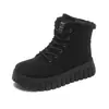 ZY12280 Zapatos de Algodón para Mujer Invierno 2026 Estudiante de Caña Alta con Felpa Engrosada Zapatos para Mujer Deportivos Grandes de Algodón Nieve Zapatos de Invierno