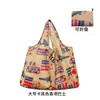 Bolsa de Compras Grande Impresa Lista para Usar Bolsa de Nylon Impermeable Bolsa Ecológica Bolsa para la Compra de Supermercado Bolso de Mano Bolsa Plegable Mayoreo