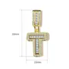 Colar Europeu e Americano Transfronteiriço Novo Estilo Pingente com Design de Letra 26 Letras Micro-Incustado com Diamante, Material de Cobre com Senso de Design