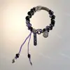 Mercancía Inspirada en el Asesino Wu Liqi: Pulsera de Cuentas con Borlas de Doble Capa, Accesorio de Pulsera de Anime con Diseño de Nicho