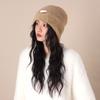 Gorro de Felpa con Circunferencia de Cabeza Grande para Mujer 2026 Nuevo Otoño e Invierno Gorro Cálido Protector de Orejas Estilo Americano Gorro con Logo Metálico
