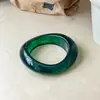 Pulsera Minimalista Multicolor de Resina Transfronteriza, Moderna y Elegante, Superficie Curva Transparente Irregular, Accesorio de Joyería de Pulsera con Forma Única