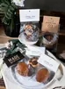 Bolsa porta-cartões Floco de neve crocante Madeleine Copo de papel para bolo Muffin descartável Máquina de selar botões Saco para biscoito Saco de embalagem com cabeçalho