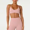 Sujetador de Yoga Transfronterizo sin Tirantes para Mujer con Almohadillas Extraíbles en el Pecho, Sujetador Deportivo con Diseño de Espalda Cruzada, Camiseta sin Mangas de Fitness para Usar como Prenda Exterior