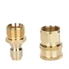Saída de água de alta pressão para máquina de lavar carro, conector de engate rápido espessado totalmente em cobre M22x1.5, conectores de engate rápido de cobre para máquina de limpeza