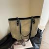 Bolsa de Mão Grande Color-Blocking Fashion para Mulheres 2026 Novo Estilo Tendência Bolsa de Ombro de Grande Capacidade Bolsa Tote Quente de Venda Transfronteiriça