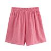 Conjunto Europeu e Americano Transfronteiriço de Verão para Mulheres, Blusas Xadrez de Amarrar, Casual Elegante Solto, Calças de Perna Larga de Cintura Alta