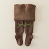 Nuevos pantimedias de invierno chinos de moda con forro polar de lana de cordero gruesa, raya ancha, entrepierna ajustable para bebé, estampado de hongo de dibujos animados