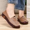 Sapatos de mãe de sola macia primavera e verão 2022 novas sandálias sapatos casuais femininos couro pés não cansados tendão de boi sapatos femininos baixos