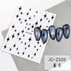 Pegatinas para Uñas de Estrella de Cinco Puntas Negras y Blancas Plateadas de Moda Lámina Adhesiva Calcomanías para Uñas Venta al por Mayor