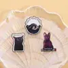 Comercio Exterior Creativo Inglés Profesional Gato Divertido Insignias Divertido Memes en Línea Paquete de Expresiones de Gato Broche Pin