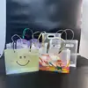 Bolso de Plástico Personalizado PP Transparente Escarchado Bolsa de Regalo Bolsa de Regalo para Bebida Láctea Bolsa Publicitaria Personalizada
