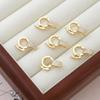 Hebilla de conexión de oro real chapada en oro de 14 quilates con preservación del color, hebilla universal, joyería hecha a mano, pulsera, collar, pendientes, accesorios, material